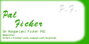 pal ficker business card